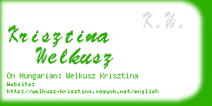 krisztina welkusz business card